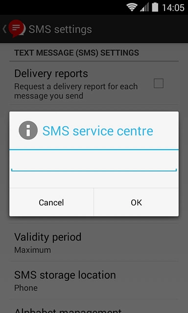 Key in +61415011501 and press OK.