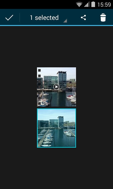 Press the share icon.