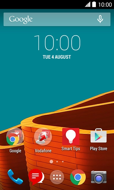 Press the menu icon.