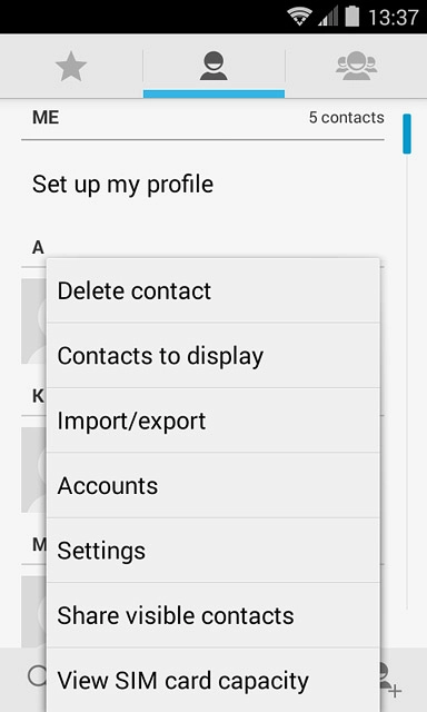 Press Import/export.