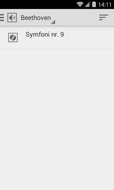 Press the required audio file.