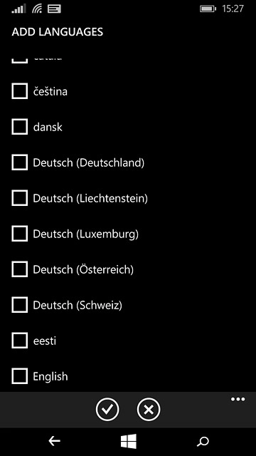 Press the required language.