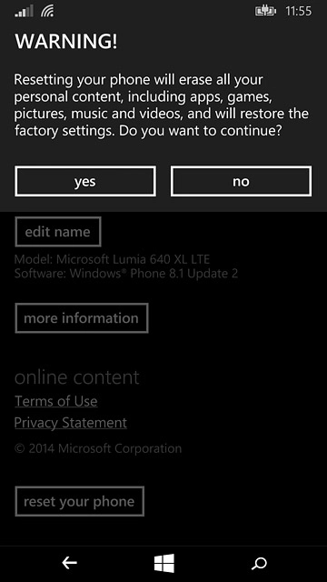 Press yes to accept.
