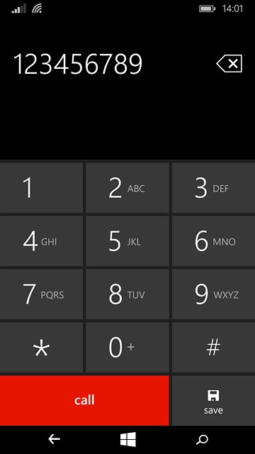 Key in the required number and press call.