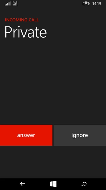If the screen lock is turned on:Slide your finger up the display.Press ignore.