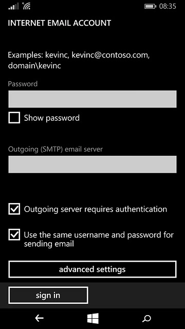 Press advanced settings.