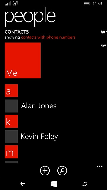 Press the new contact icon.