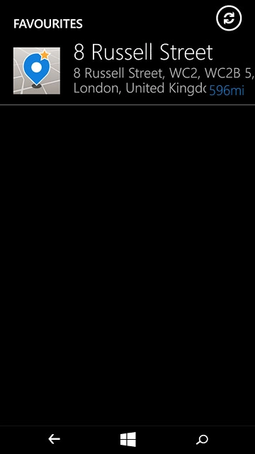 Press the required destination.