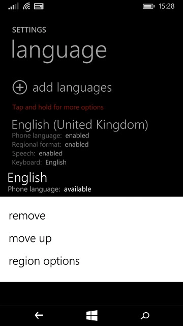 Press move up.Repeat this until the language is at the top of the list.