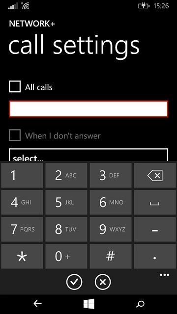 Key in +61414121121 and press the confirm icon.