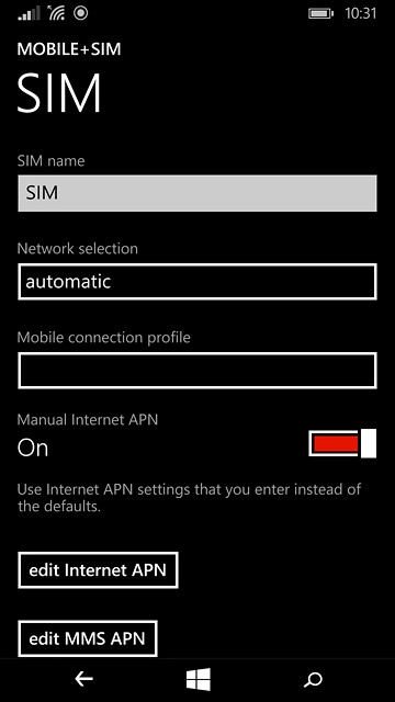 Press the home icon to return to the home screen.