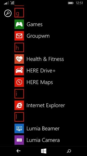 Slide your finger left on the display to open the main menu.Press Lumia Camera.