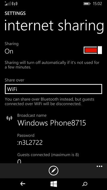Press the home icon to return to the home screen.