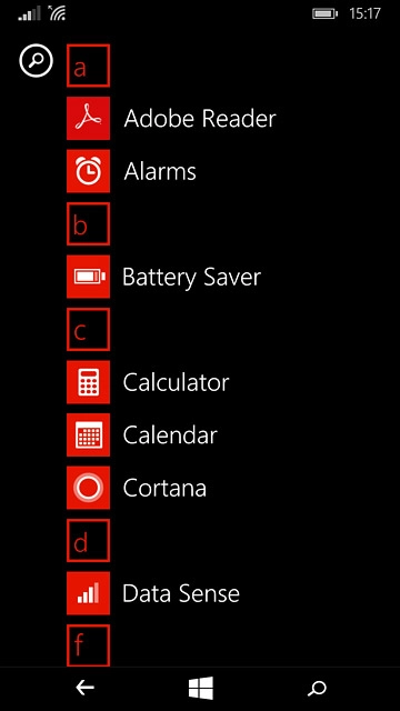 Slide your finger left on the display to open the main menu.Press Data Sense.