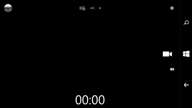Press the video recorder icon to start recording.