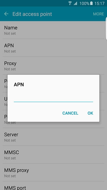 Key in live.vodafone.com and press OK.