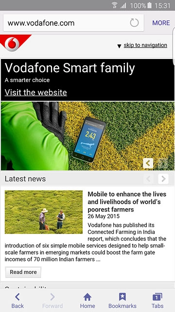 Press the address bar.