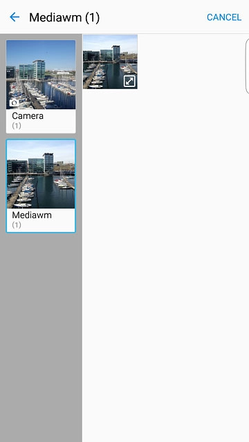 Go to the required folder.Press the required picture.