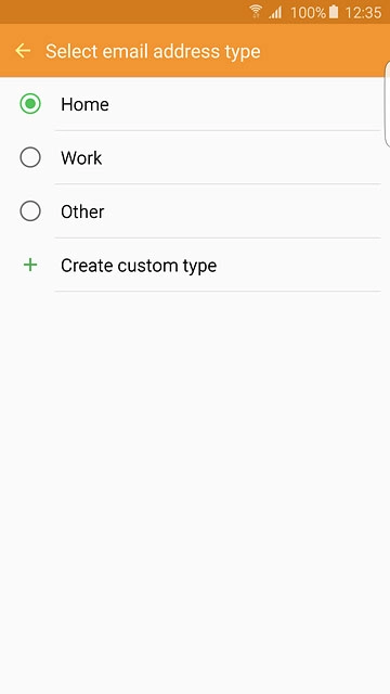 Press the required email type.