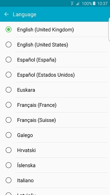 Press the required language.