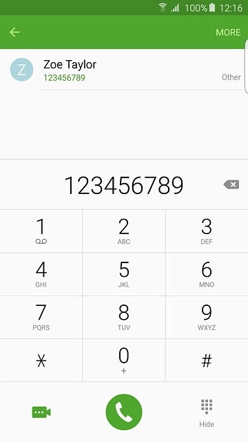 Key in the required number and press the call icon.