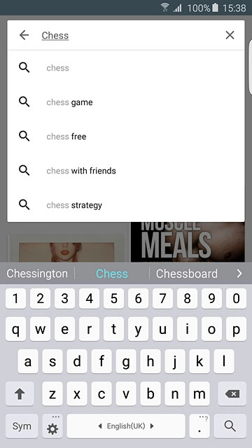 Key in the name of the required app and press the search icon.