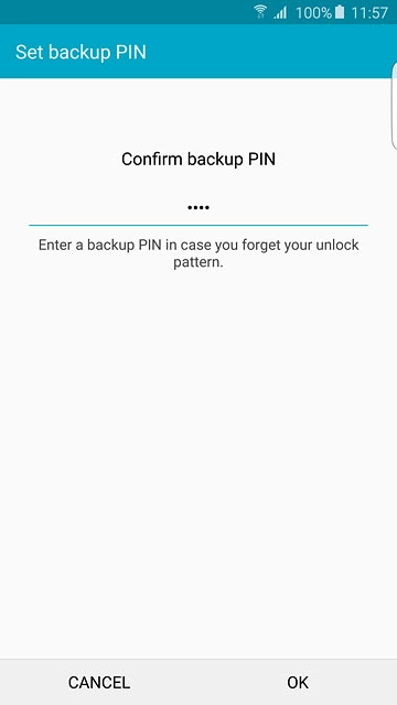 Key in the PIN again and press OK.