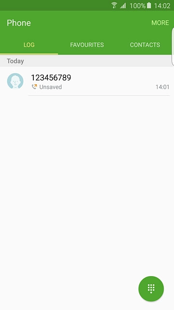 Press the required number.