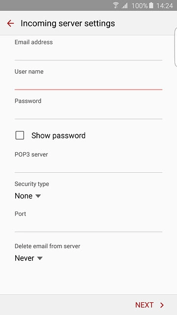 Press the field below 