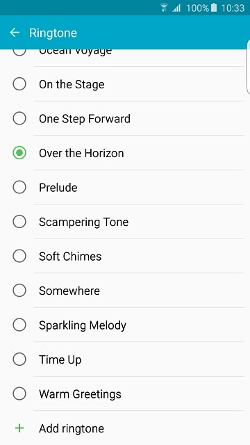 To use one of your own ring tones:Press Add ringtone.
