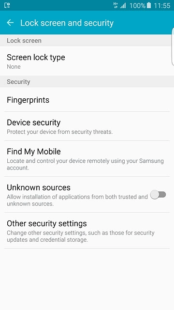 Press Screen lock type.