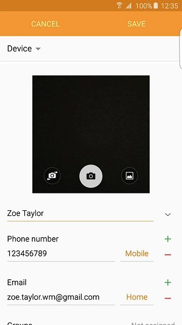 To assign a saved picture:Press the picture icon.