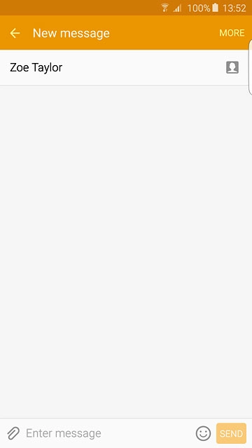 Press Enter message.Write the text for your picture message.