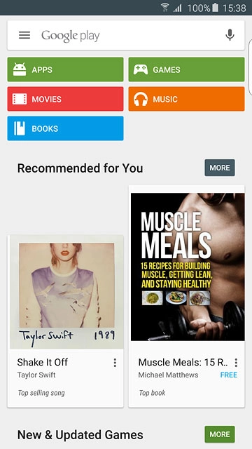 To search by name:Press Google play.