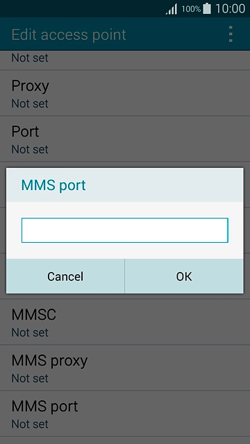 Key in 8080 and press OK.