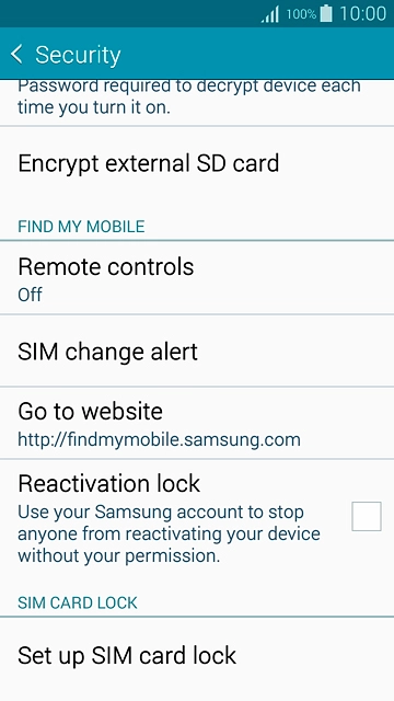 Press Set up SIM card lock.