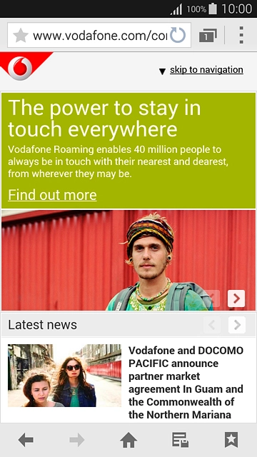 Press the address bar.