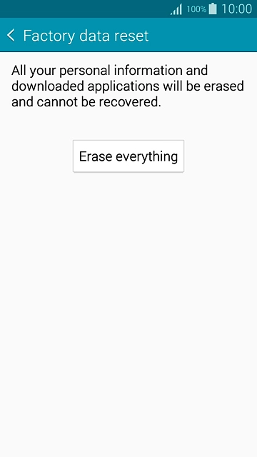 Press Erase everything.Wait a moment while the factory default settings are restored.Follow the instructions on the display to set up your phone and prepare it for use.
