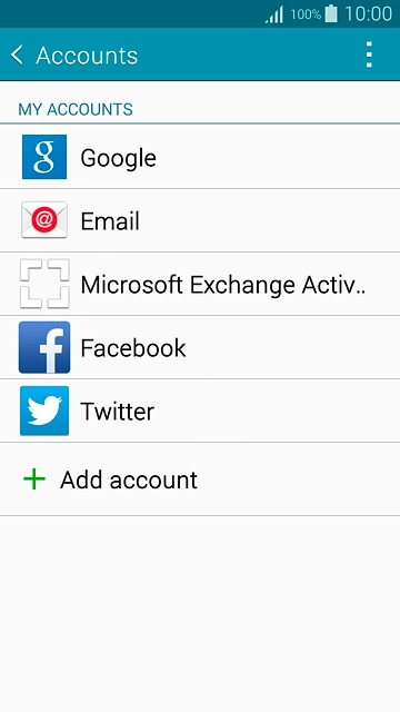 Press Add account.