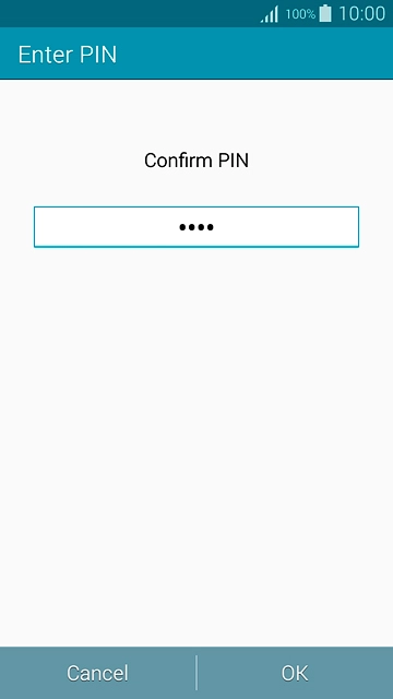 Key in the phone lock code again and press OK.