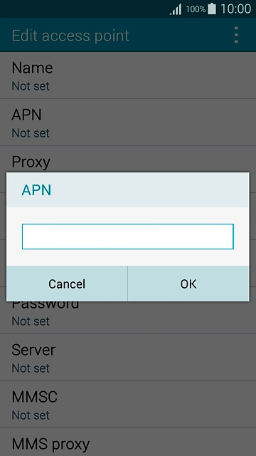 Key in live.vodafone.com and press OK.