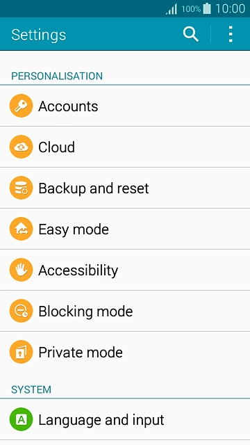 Press Language and input.
