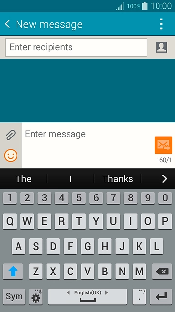 Press the letters to key in the required word.A number of words based on the letters you've keyed in are displayed.