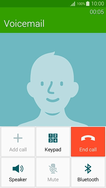 Press End call to end the call.