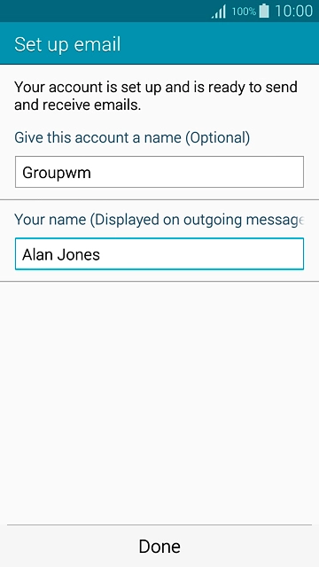 Press Done.Wait while your phone retrieves new email messages.