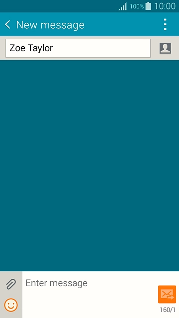 Press Enter message.Write the text for your text message.