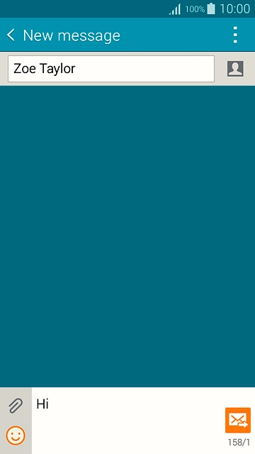 Press the send icon when you've written your text message.