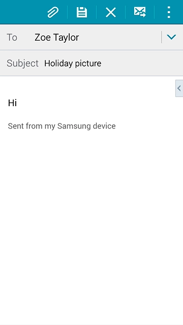Press the attachment icon.
