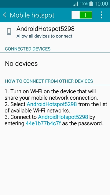 Press the indicator next to 