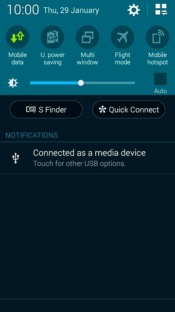 Slide your finger down the display starting from the top edge of your phone.Press Mobile data to turn the function on or off.